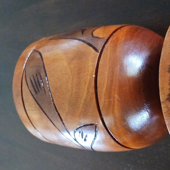 Mortar & Pestle/Wooden from Martinique Hand Carved 7x4.5 - Picture 9 of 16